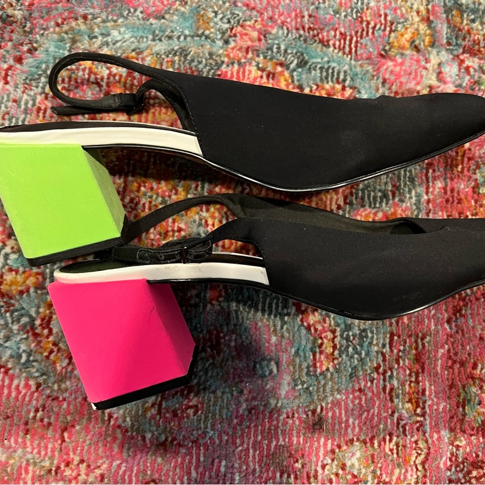ASOS pink and green heeled mule - Picture 3 of 8